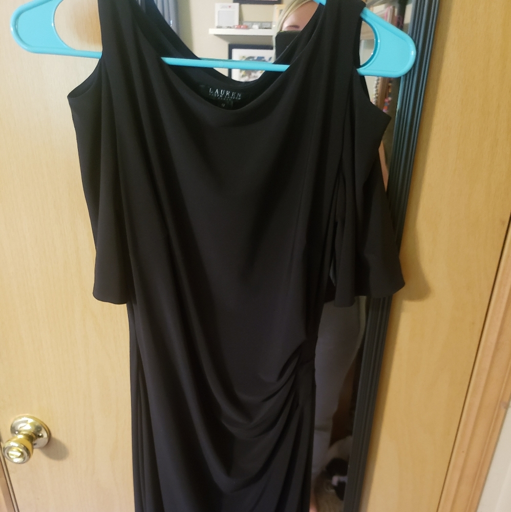 Black cold shoulder Ralph Lauren dress